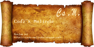 Csók Melinda névjegykártya