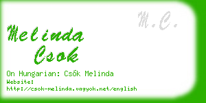 melinda csok business card